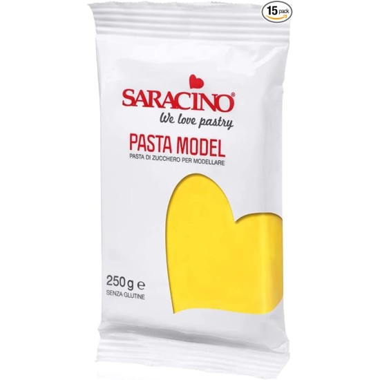 Pasta di zucchero da modellaggio Saracino Gialla