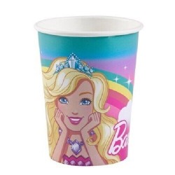 Bicchieri tema Barbie Dreamtopia  in carta .